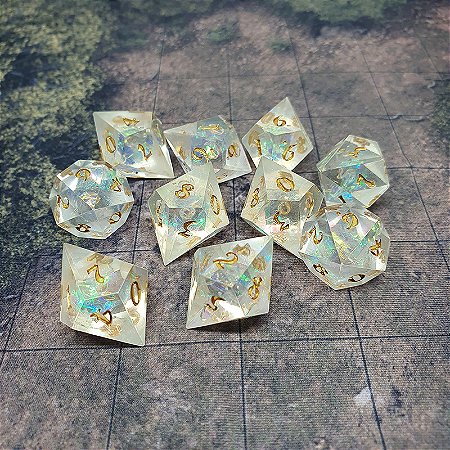 Ether - Set completo 10 D10 Dados de RPG
