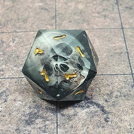 Dado especial d20 de 1  Memento Mori - Encomenda