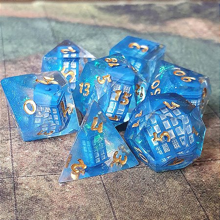 Dr Who - Set completo com 7 Dados de RPG - Encomenda