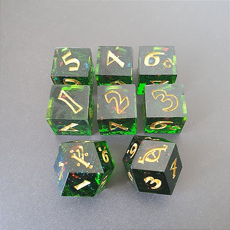 Set Dados RPG - O Um Anel - Artesanal - Herança Élfica - Encomenda