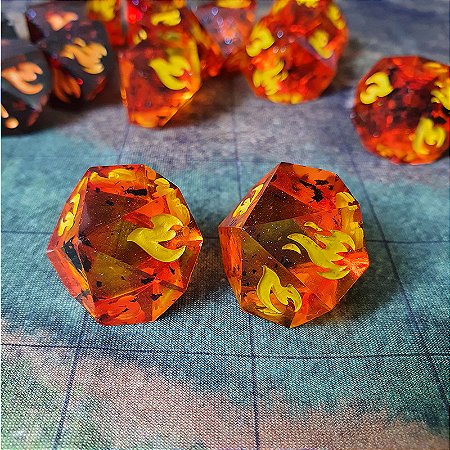 Dado single Laranja - RPG Caçador a Revanche  - Premium - Encomenda