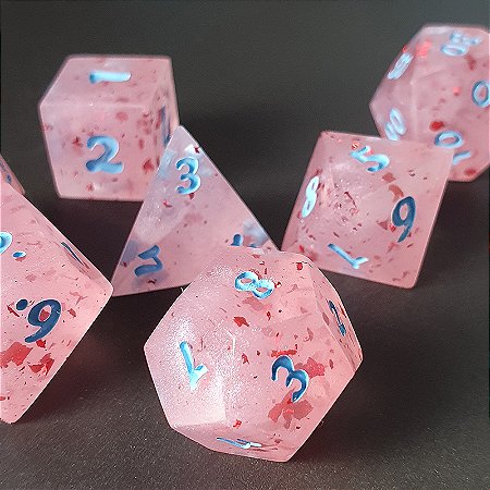 Fábula Encantada - Set completo com 7 Dados de RPG - Pronta Entrega