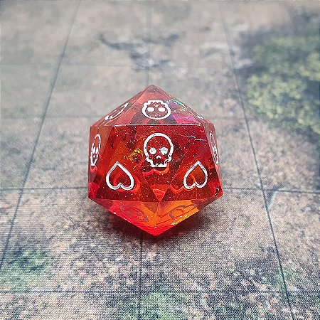 Dado d20 Single - Salva Guarda - laranja