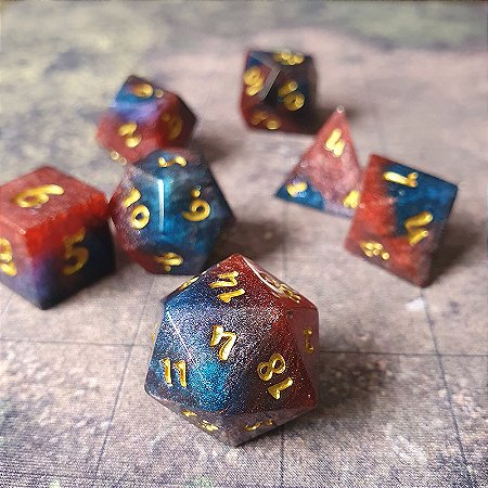 Strahd - Set completo com 7 Dados de RPG - Entrega Imediata