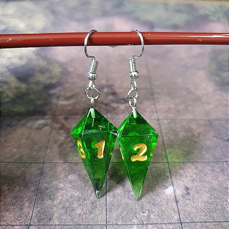 Par de Brincos D4 teardrop - Esmeralda