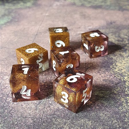 Conjunto de 6x D6 - Shadow - Entrega imediata