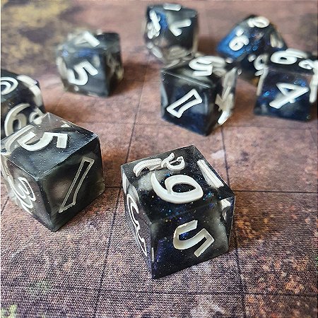 Set Dados RPG - O Um Anel - Artesanal - Prelúdio da Noite  -  Entrega imediata