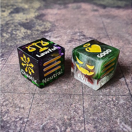 Par D6 de Alinhamento para RPG -  Misto 1