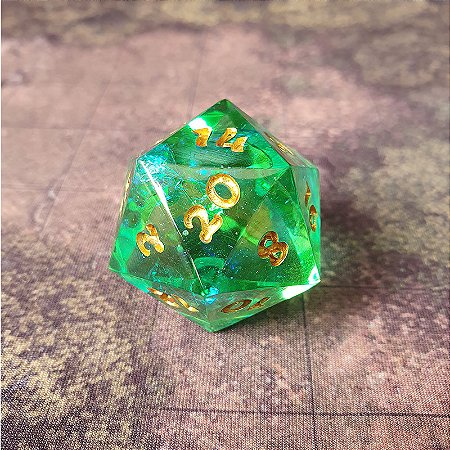 Dado Jumbo d20 - Verdant Fate  - 30 mm