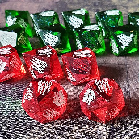 Conjunto 15 Dados RPG  Lobisomem: O Apocalipse - Encomenda