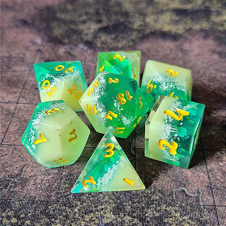 Itapuã - Set completo com 7 Dados de RPG - Entrega Imediata