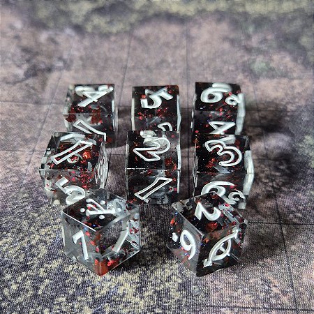Set Dados RPG - O Um Anel - Artesanal - Mordor - Entrega Imediata