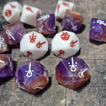 Conjunto 15 dados RPG Vampiro a Mascara -  V5 - Maldição de Caim - Entrega Imediata