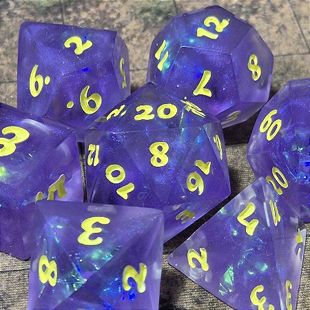 Estellar - Set completo com 7 Dados de RPG - Entrega Imediata