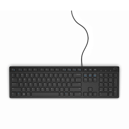 Teclado Dell Multimídia com Fio - 580-ADIN-KB216 cor Preto