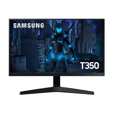 Monitor Gamer Samsung  Tela 22" FHD, 75Hz, HDMI, VGA, Freesync - T350 Cor Preto