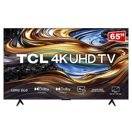 Smart TV LED 65" TCL P755 4K UHD HDR DOLBY VISION, HDMI 2.1, com Wifi dual band e Bluetooth Bivolt