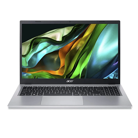 Notebook Acer Aspire 3 A315-510P-320B, i3-N305 Série N, SSD 256GB, RAM 8 GB, Tela 15.6'', Linux Debian /Cor Prata