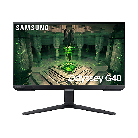 Monitor Gamer Samsung Odyssey G40 25" FHD 240Hz, 1ms, HDMI, USB, LS25BG400ELXZD Cor Preto