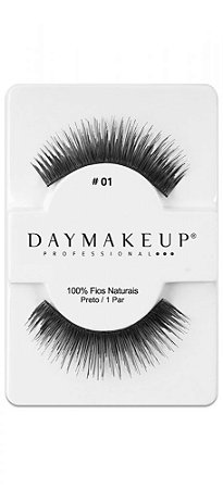 Cilios postiços Daymakeup #01 HUMAN HAIR - 100% Fios Naturais