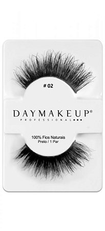Cilios postiços Daymakeup #02 HUMAN HAIR - 100% Fios Naturais