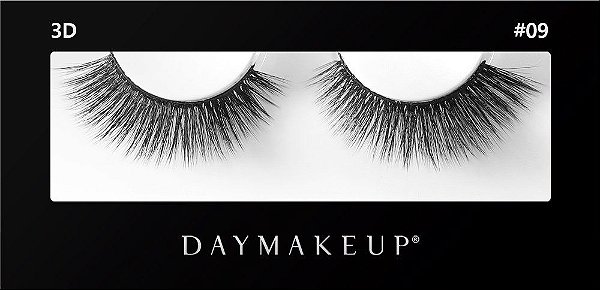 Cilios postiços Daymakeup #09 FALSE EYELASHES 3D Fios Sintéticos