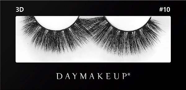 Cilios postiços Daymakeup #10 FALSE EYELASHES 3D Fios Sintéticos