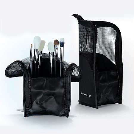 Estojo Bolsa Porta Pinceis Vertical Pro Makeup Brush Pouch Daymakeup  Necessaire - Inês Correia Store