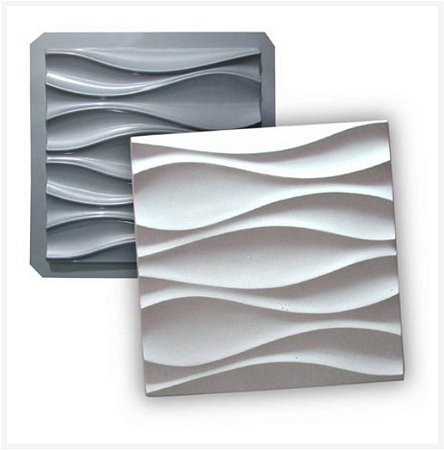 Forma ABS Gesso / Cimento -  Dunas 29x29 cm Ref 05