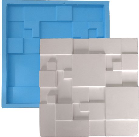 Forma Silicone Para Revestimento 3D - Mosaico Liso