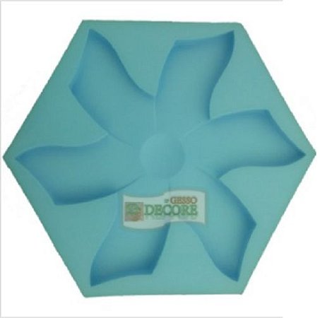 Forma Silicone Para Revestimento 3D - Flor de Jasmim 34x34 Ref 47