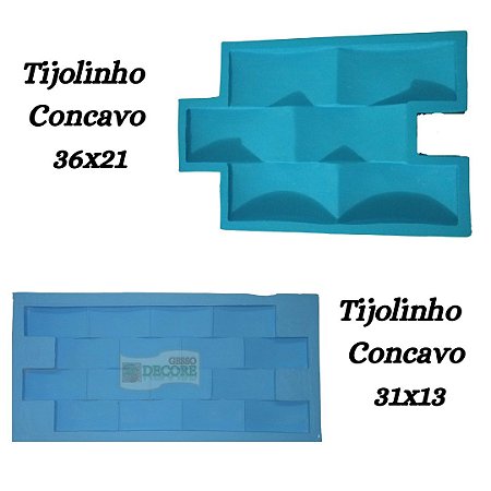Forma Silicone Para Revestimento 3D - Tijolinho Côncavo Ref 51