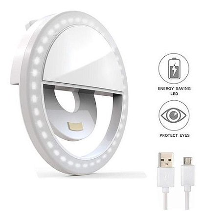 Luz Selfie Ring Light Clipe Anel Led Flash Celular Universal