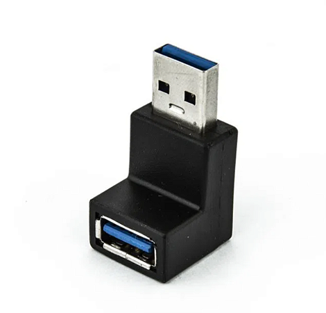 ADAPTADOR 90º USB FÊMEA X UBS MACHO