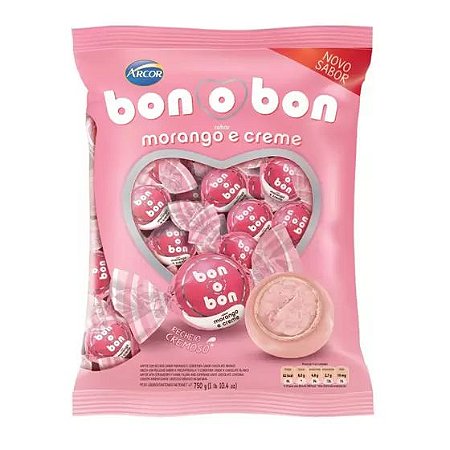 Bombom Bonobon Morango e Creme 750g