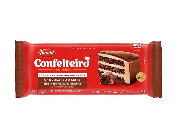 Cobertura ao Leite Fracionada Confeiteiro 1kg