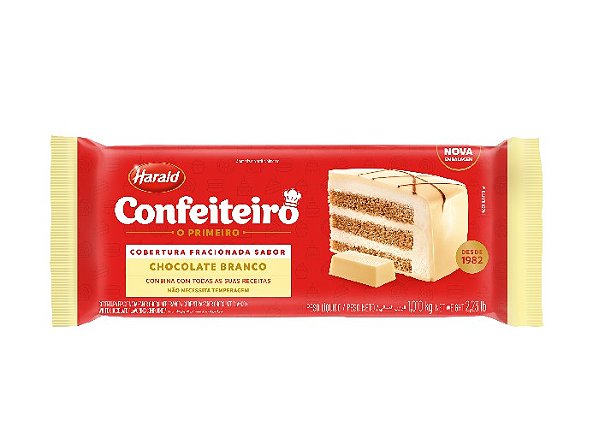 Cobertura Branco Fracionada Confeiteiro 1kg