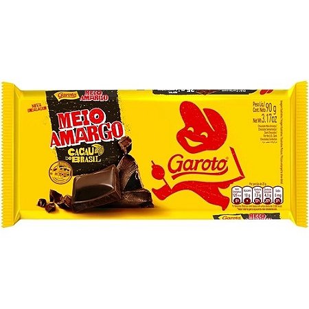 Chocolate Meio Amargo 80g