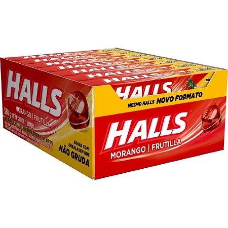 Bala Halls Morango (21un x 28g)