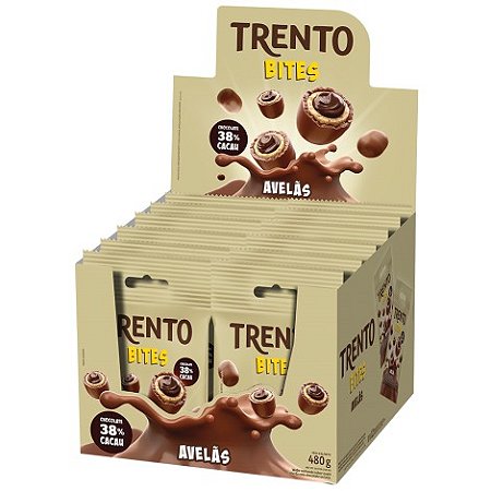 Trento Bites Avelã ao Leite 480g (12un x40g)