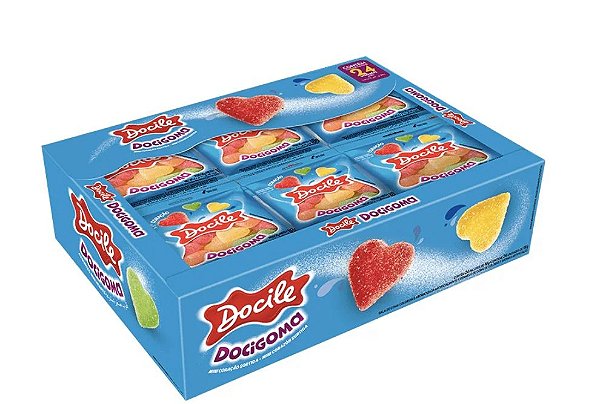 Bala Docigoma Mini Coração Sortido 24un