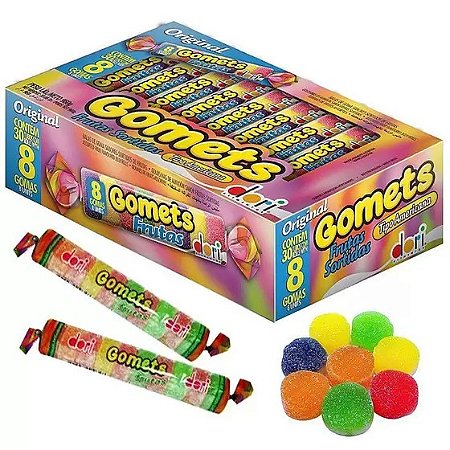 Bala Gomets Tubo Frutas 30un