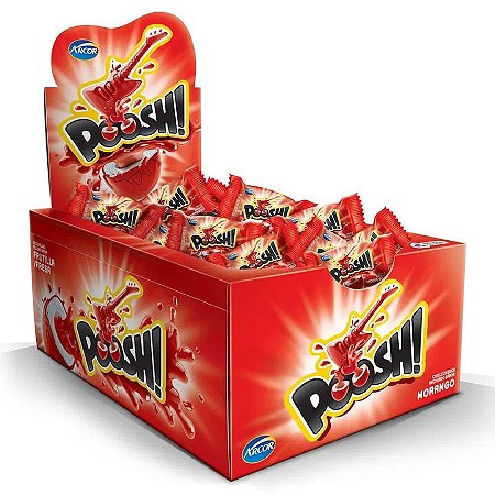 Chiclete Poosh Morango 40un
