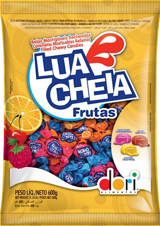 Bala Lua Cheia Frutas 600g
