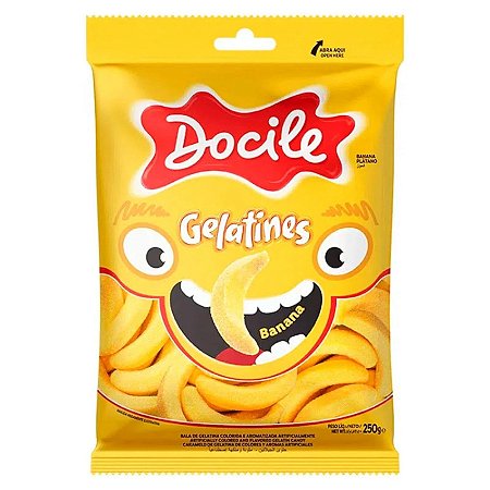 Bala Gelatina Banana 250g