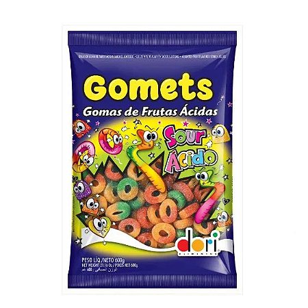 Bala Gomets Anel Ácida 600g
