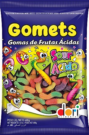 Bala Gomets Minhoca 600g