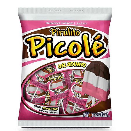 Pirulito Picolé Napolitano 550g (50un)