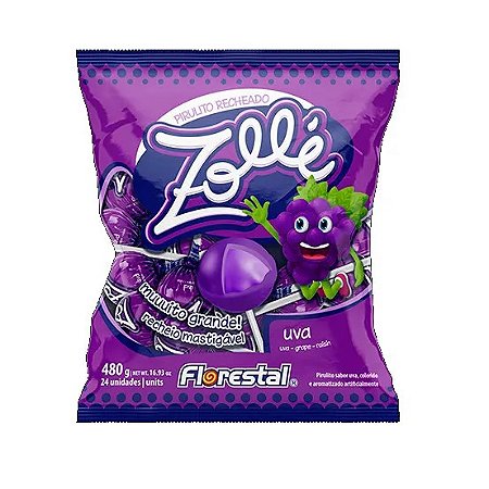 Pirulito Zolle Uva 480g
