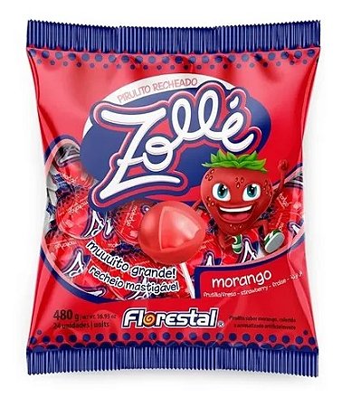 Pirulito Zolle Morango 480g